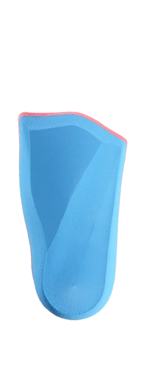 3/4 dual hard Formthotic red blue orthotic insert for narrow footwear
