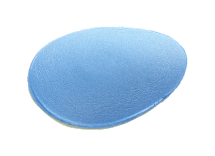 Medium Metatarsal Domes compression-moulded forefoot support inserts in blue and black