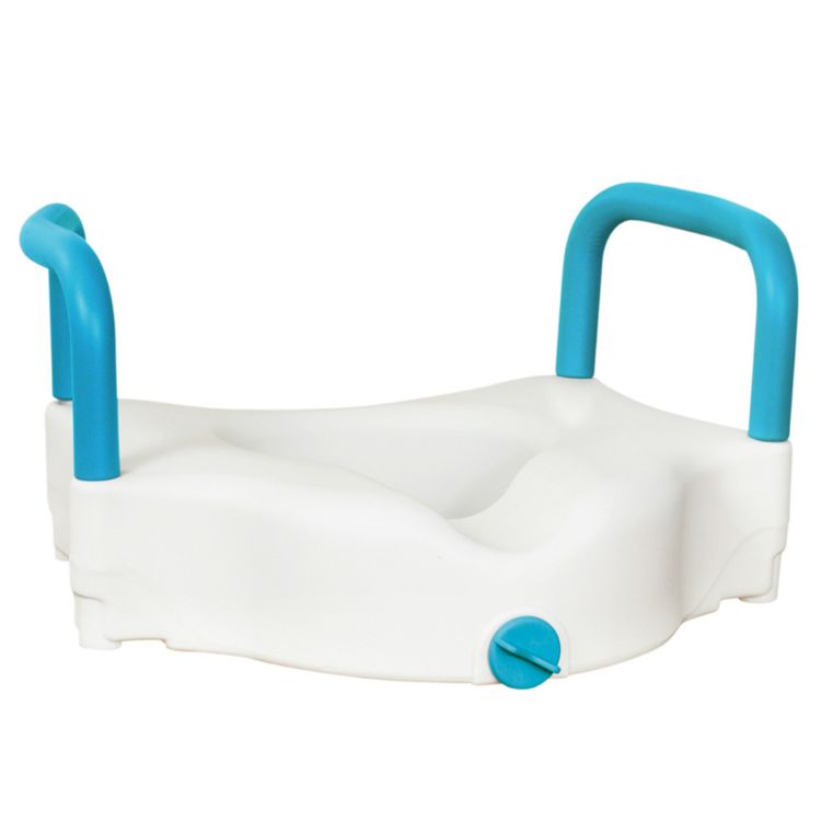 Aquasense 3-in-1 contoured raised toilet seat raising the toilet height by 4 inches