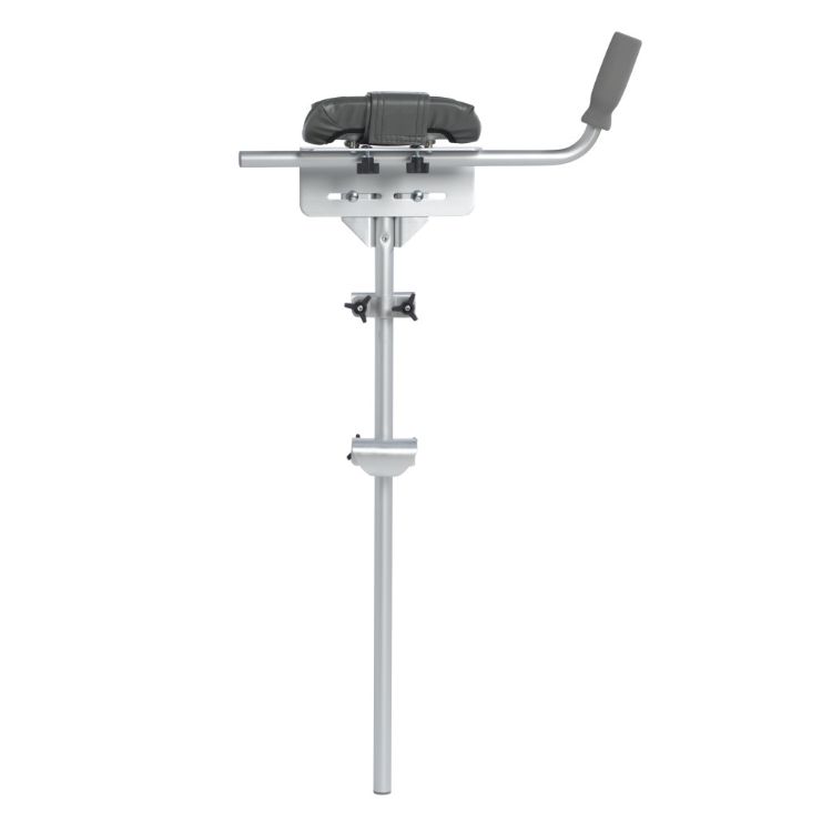 Platform walker attachment with padded forearm cradle and adjustable strap