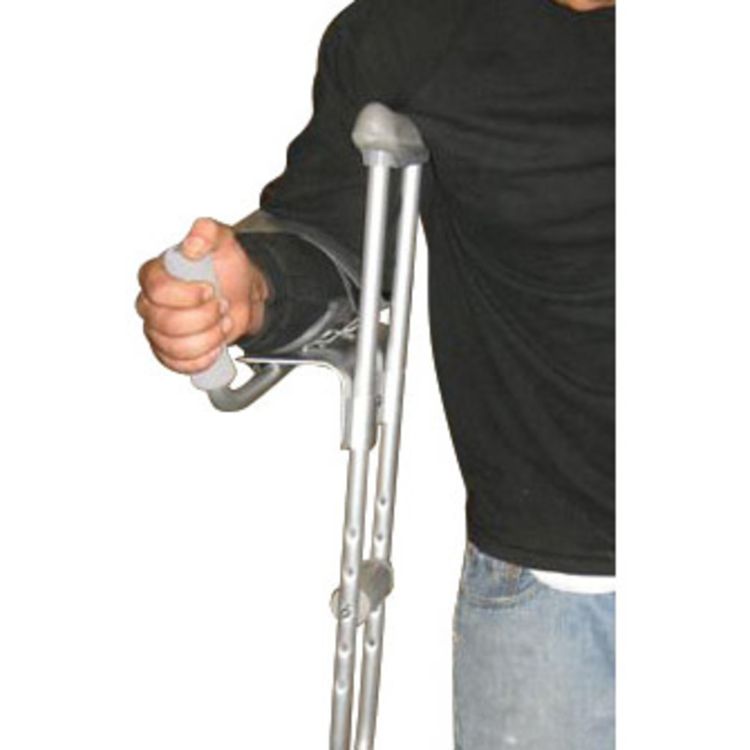Bariatric platform walker attachment with padded forearm cradle and strap